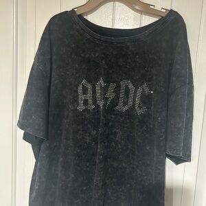 AC/DC Charcoal Hybrid Tee
